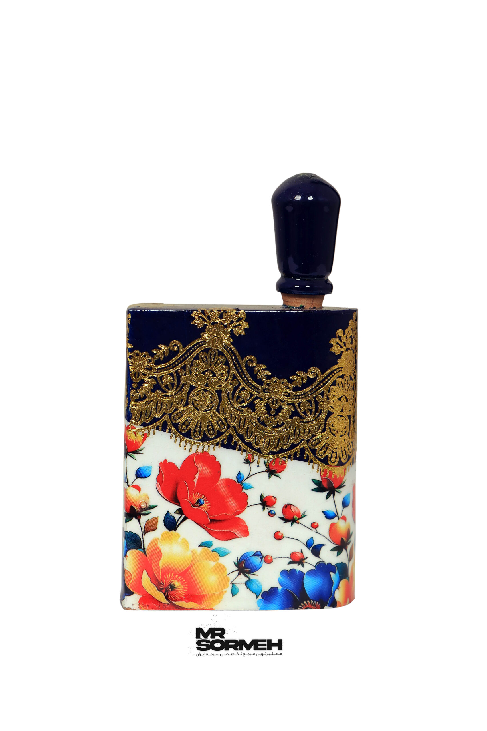 سرمه دان چوبی رومیزی دکوپاژ طرح مینو H-1011