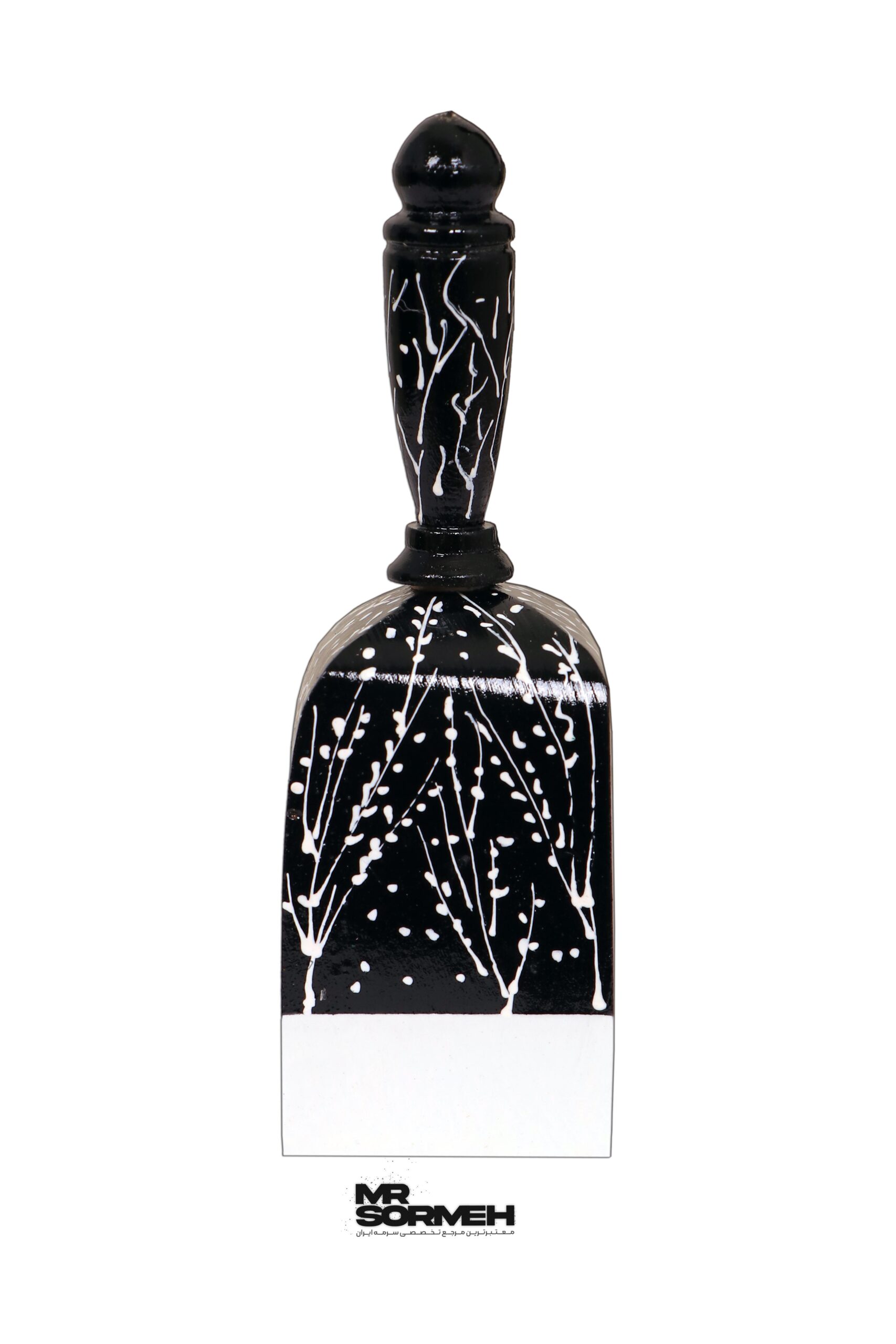 سرمه دان چوبی رومیزی دکوپاژ طرح برف H-1018