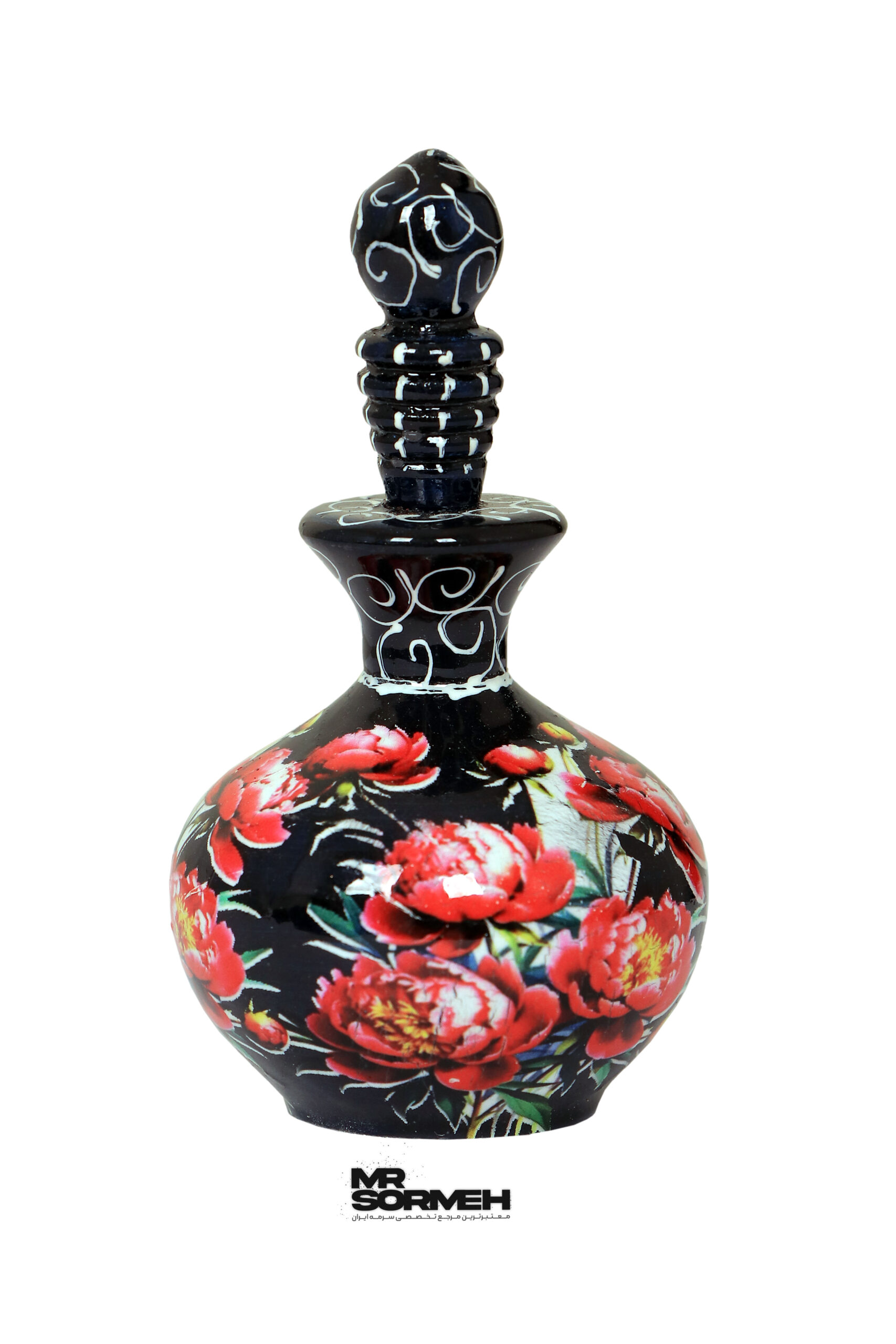 سرمه دان چوبی دکوپاژ رنگی امید شب H-1026