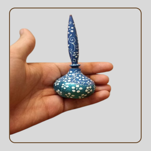 سرمه دان طرح شاین گلدار اکلیلی نقاشی «آبی»