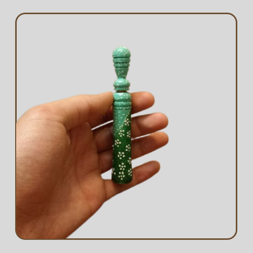 طرح قلمی شاین گلدار اکلیلی نقاشی «فیروزه‌ای آبی»