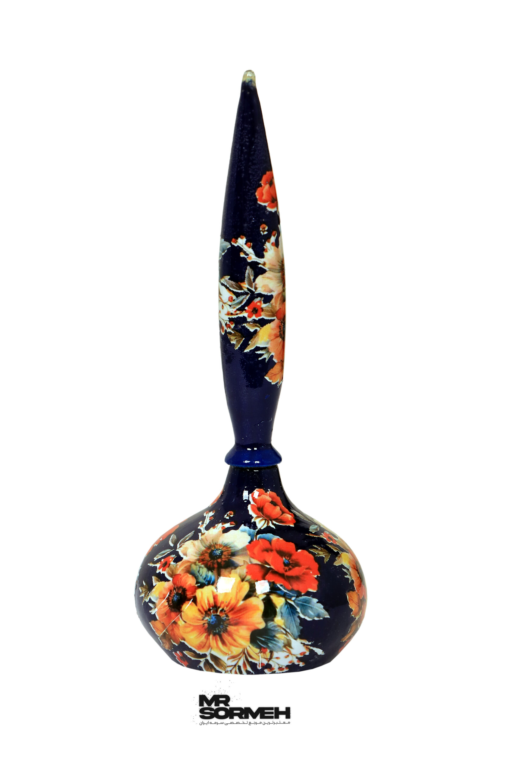 سرمه دان چوبی دکوپاژ طرح سحر رنگی سلطنتی H-1030