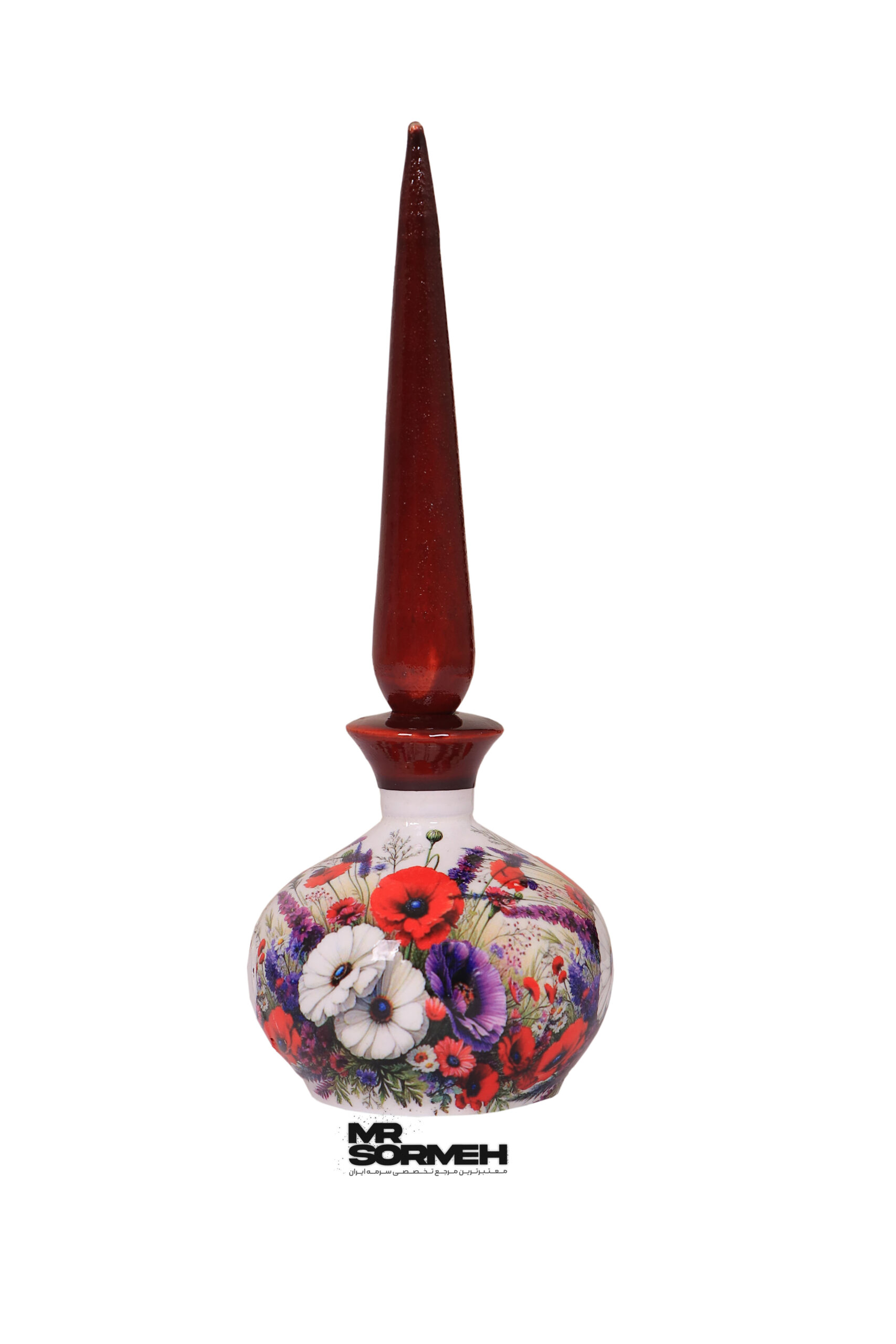 سرمه دان چوبی دکوپاژ طرح سبو H-1034