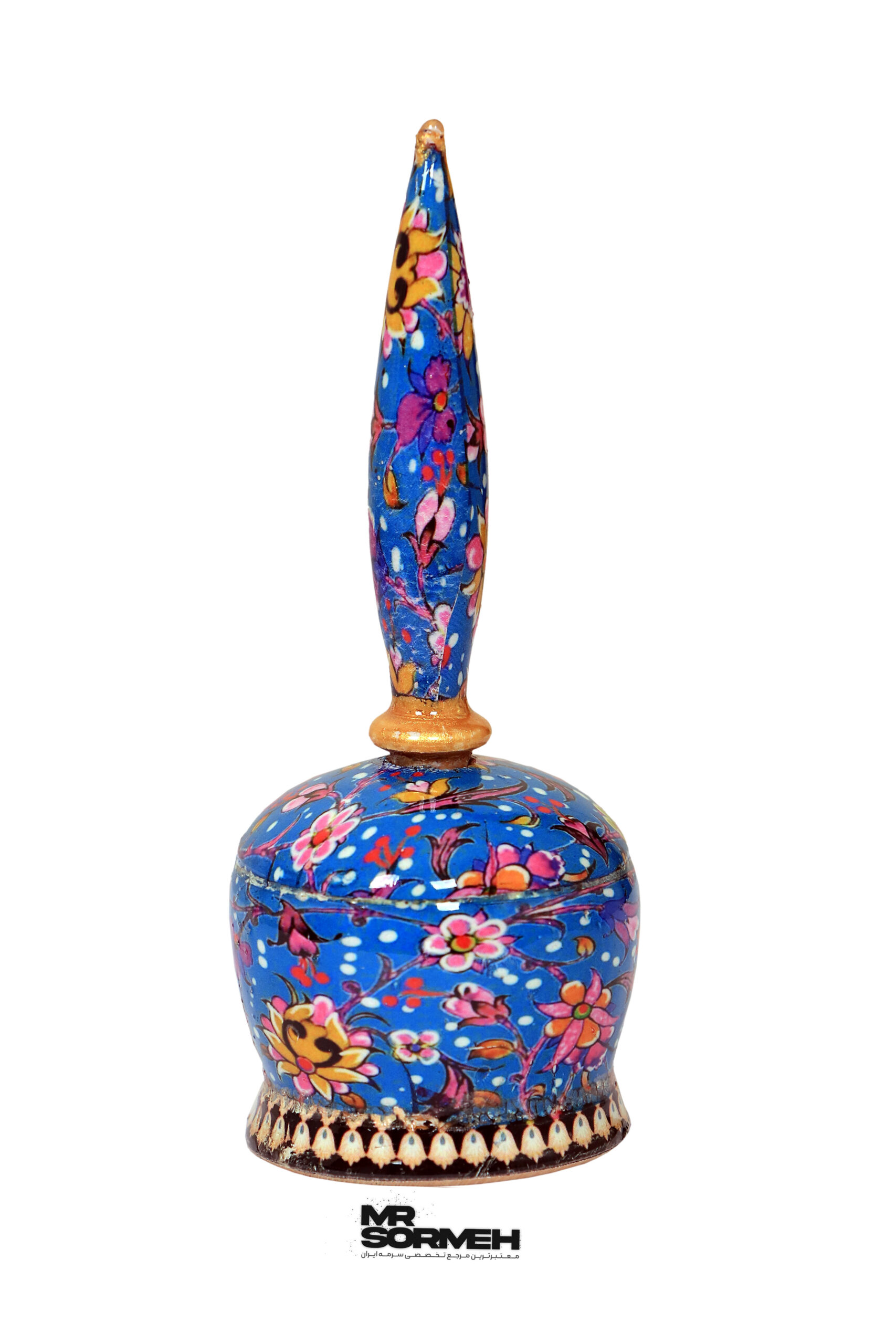 سرمه دان چوبی دکوپاژ طرح افشان H-1036